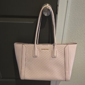 Michael Kors Light Pink Quilted Tote